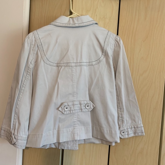 Ann Taylor Loft Off-White Jacket with Black Trim - Picture 3 of 12